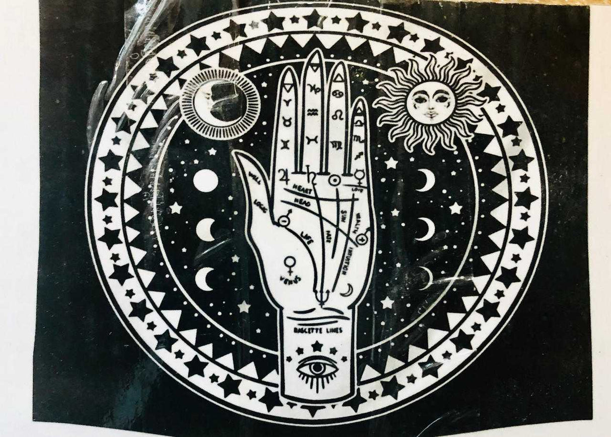 Palmistry Black & White - Tapestry (135x220cm)