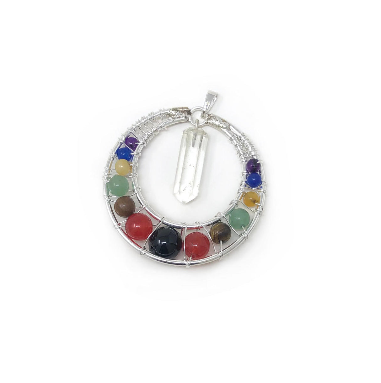 Chakra Quartz Drop Necklace