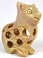 Soapstone Cat Carving (2")