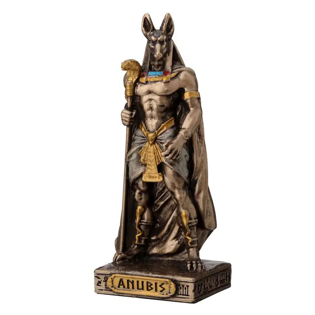 Anubis - Mini Egyptian God Statue (3.5"H)