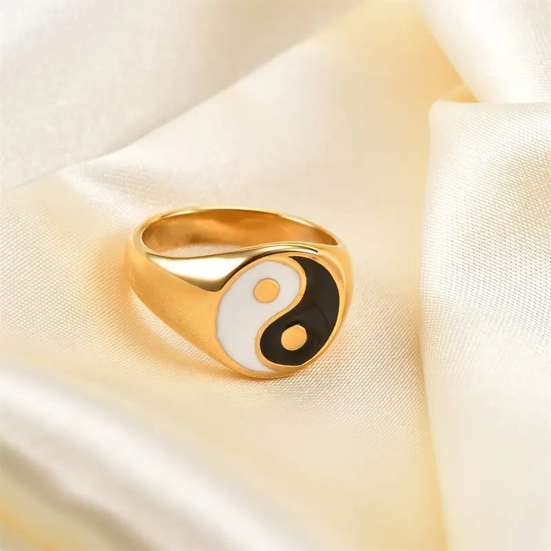 Yin & Yang Stainless Steel Ring