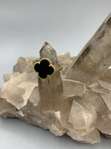Sterling Silver Gold-Plated Clover Ring