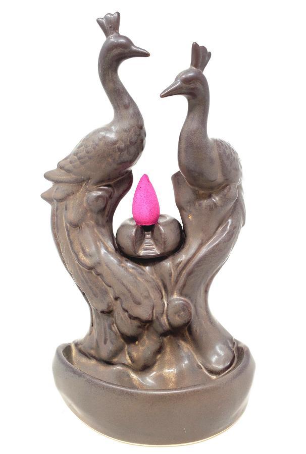 Backflow Burner - Antique Peacock (8"H)