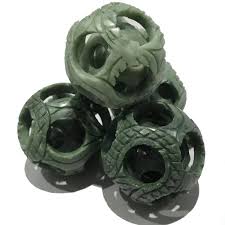 Green Jade Chinese Puzzle Sphere