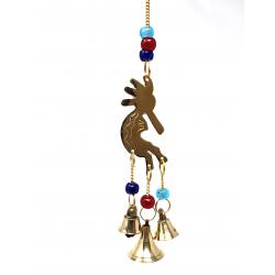 Brass Kokopelli Wind Chime (9"L)