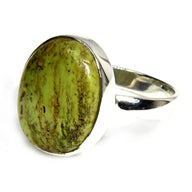 Sterling Silver Gaspeite Ring - Size 8
