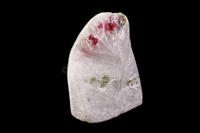 Red Spinel in White Marble Free Form