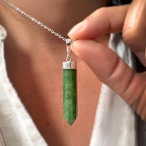 Jade Capped Point Necklace