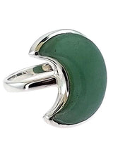 Crescent Moon Sterling Silver Ring