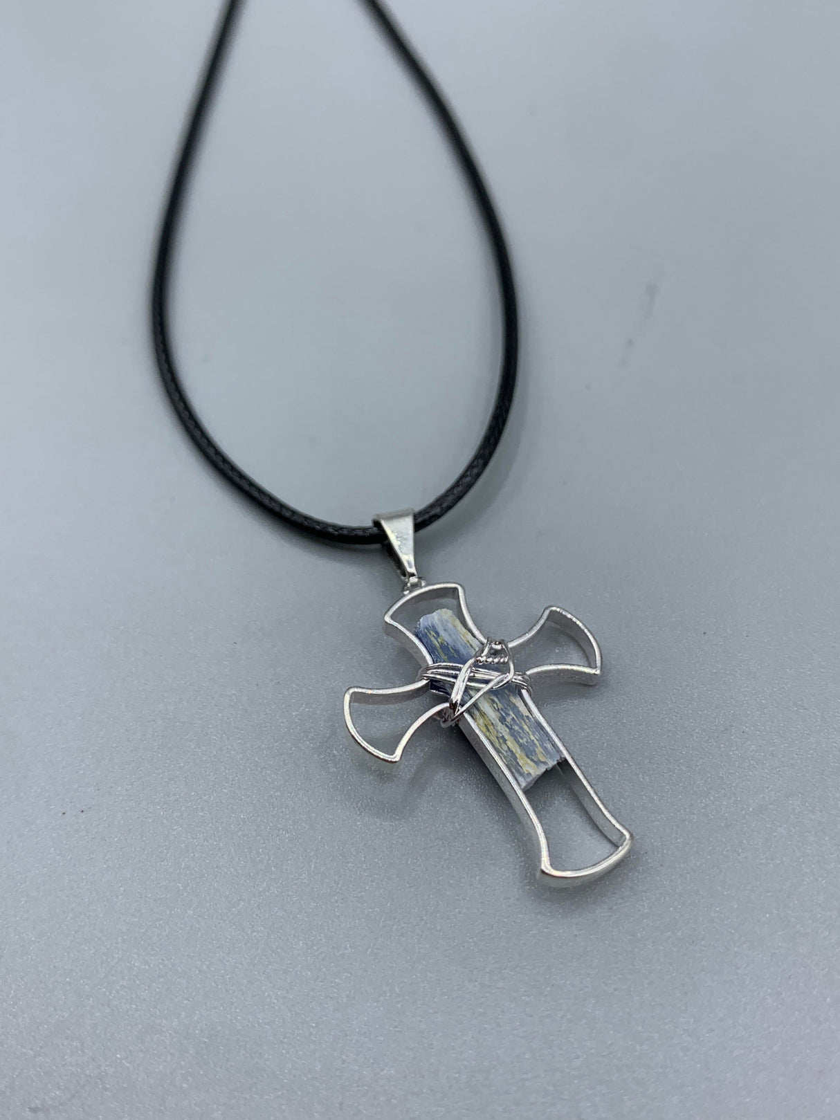 Kyanite Cross Necklace