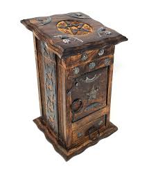 Wooden Pentagram Star Chest (9")