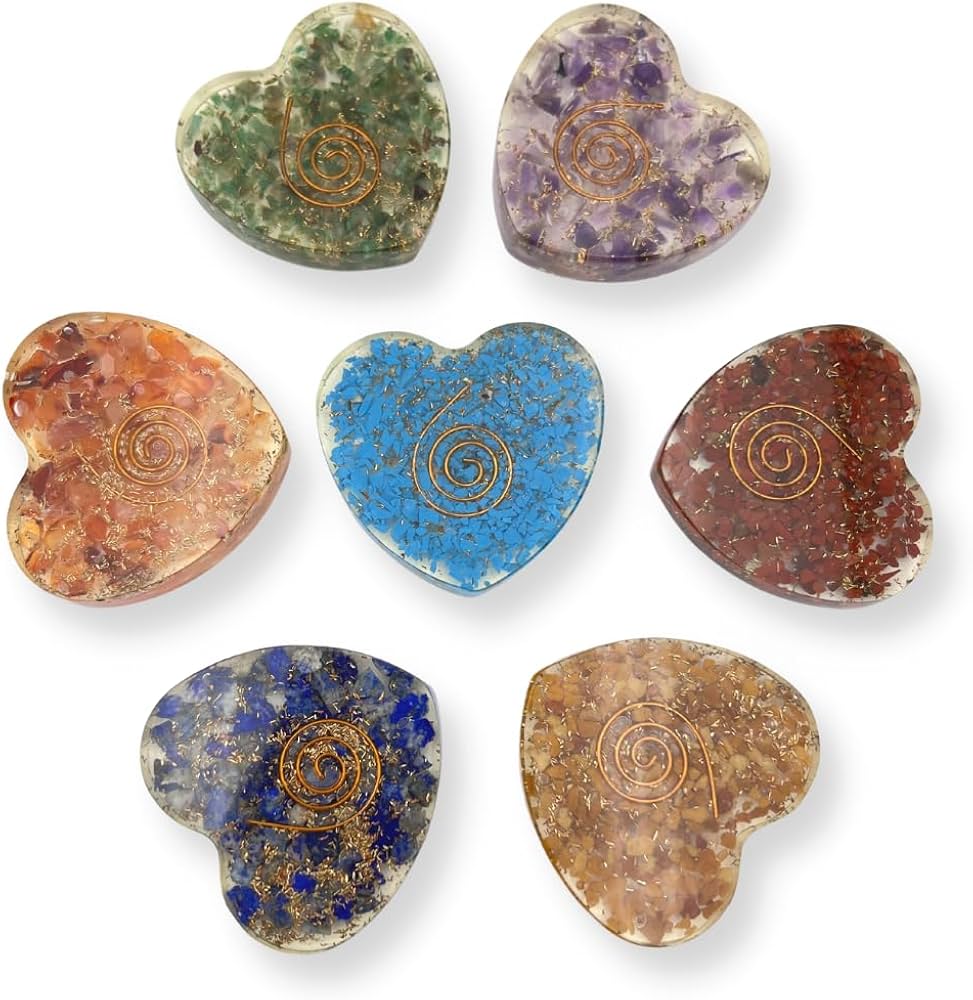 Orgone Gemstone Heart - Assorted