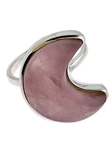 Crescent Moon Sterling Silver Ring
