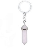 Gemstone Point Plated Keychain