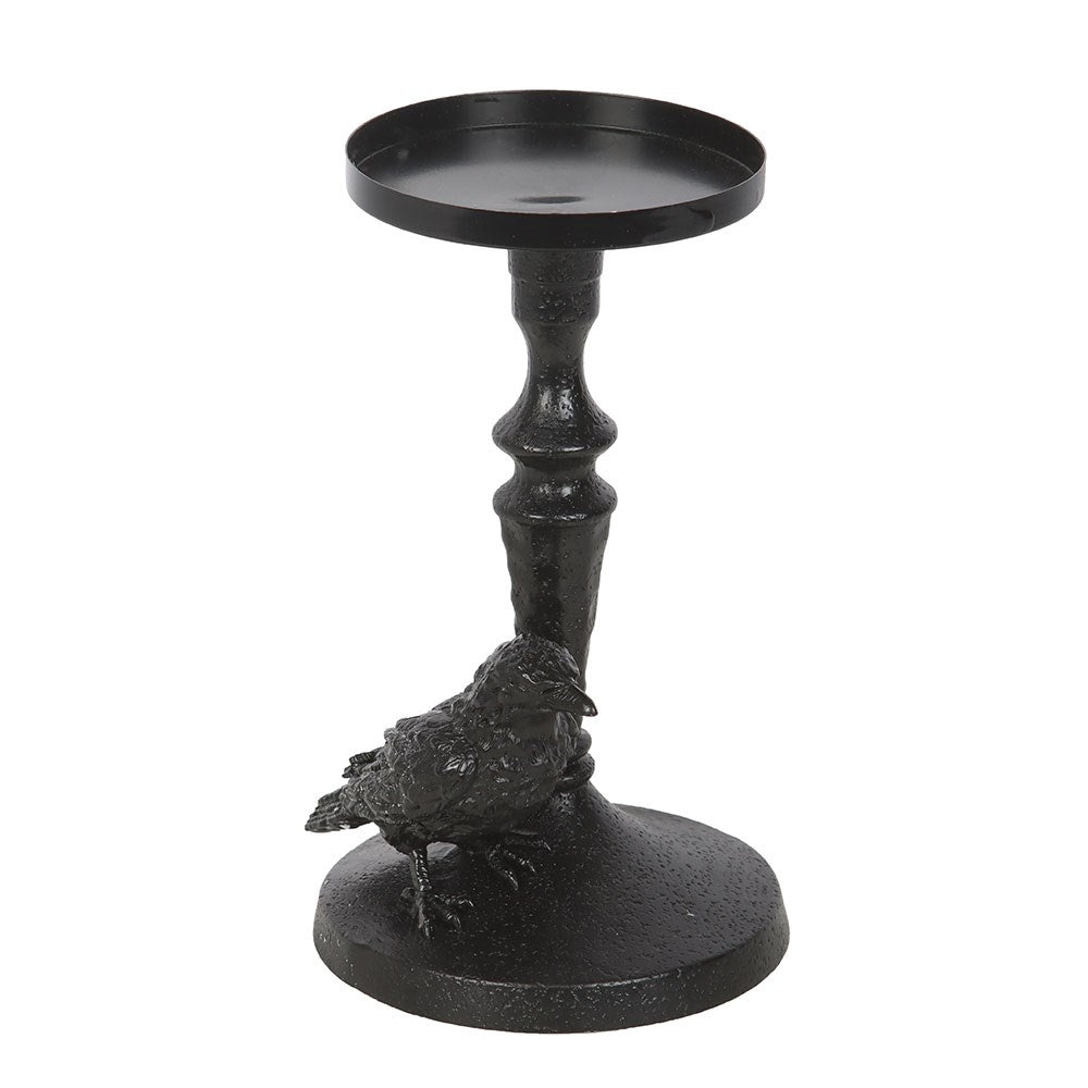 Mystic Raven Candle Holder (6.5"H)