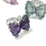 Stainless Steel Adjustable Gemstone Rings