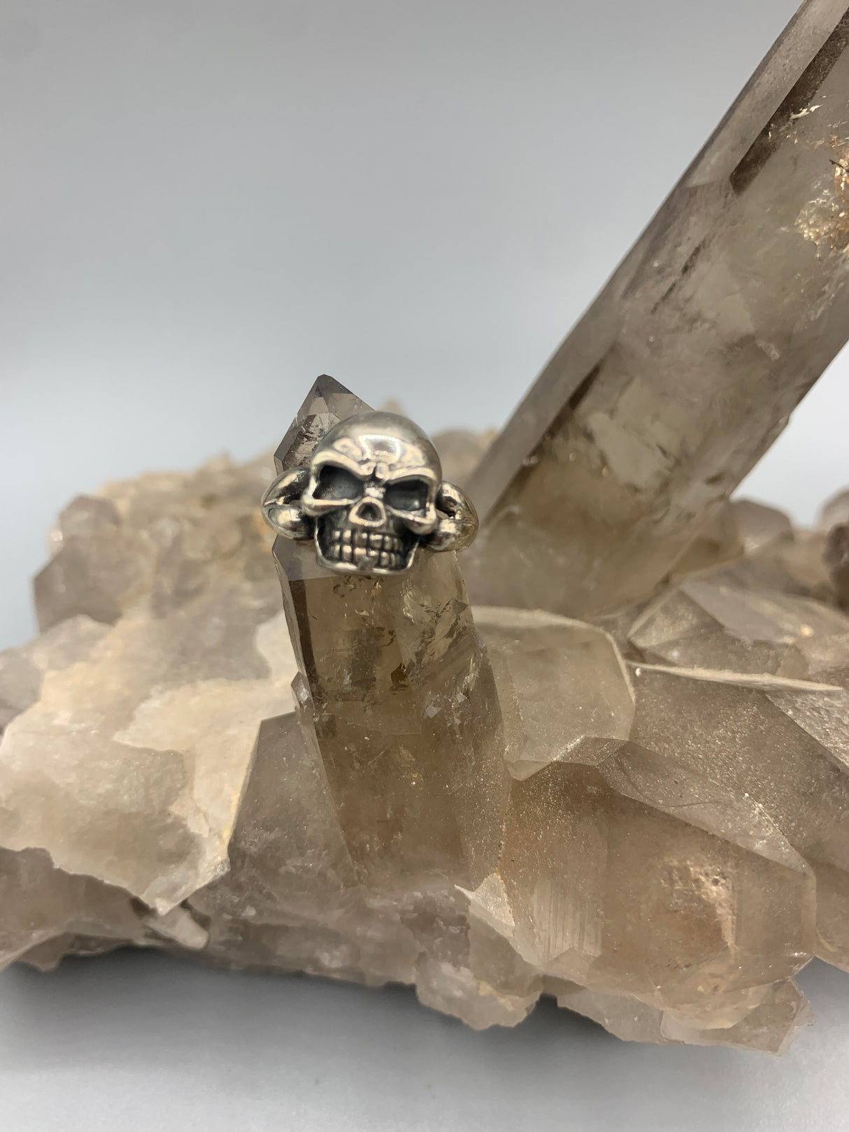 Sterling Silver Skull Bone Ring - Size 6