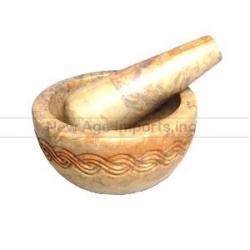 Celtic Knot Soapstone Mortar & Pestle (4")