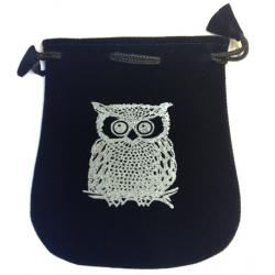 Owl Velveteen Bag (5x5")
