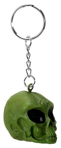 Green Alien Skull Keychain